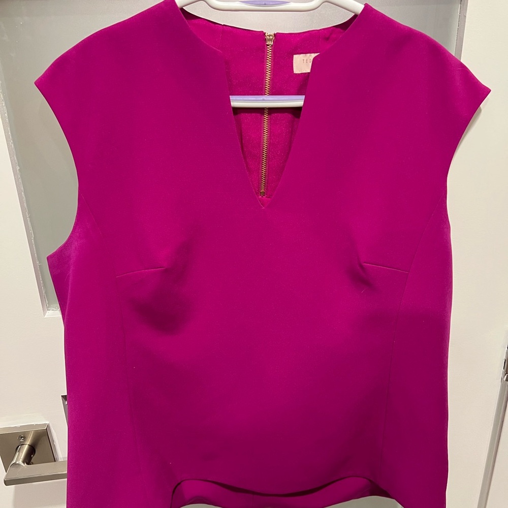 Ted Baker London Pink Sleeveless Boxy Blouse